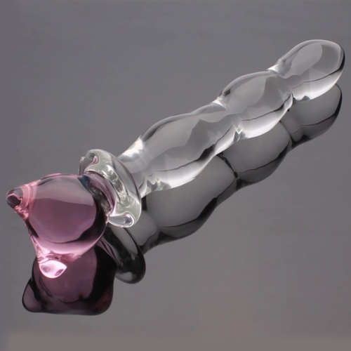 AKStore Crystal Glass Pleasure Wand - Pink Bear