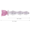 AKStore Crystal Glass Pleasure Wand - Pink Bear dimensions