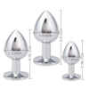 Akstore Jewelry Design Stainless Steel Butt Plug Set White dimensions