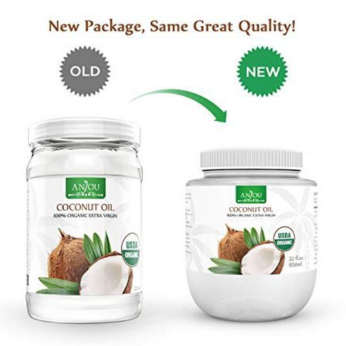 Anjou Organic Extra Virgin Coconut Oil new look