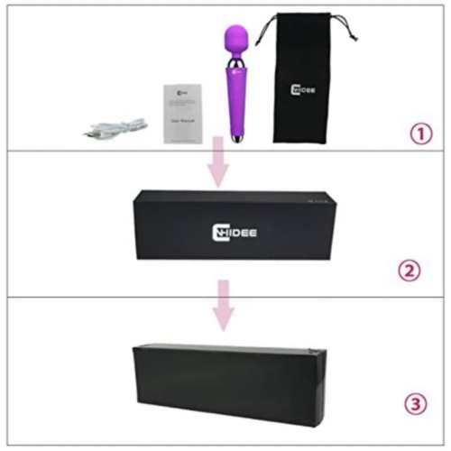 CNHIDEE Handheld Mini Wand Massager box