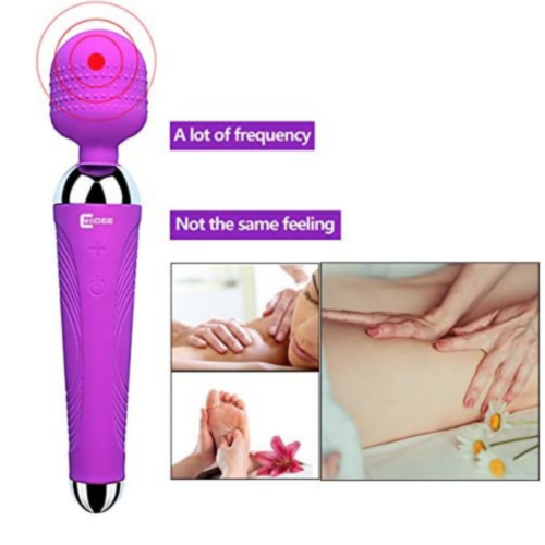 CNHIDEE Handheld Mini Wand Massager in use
