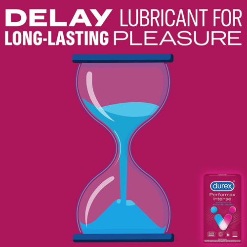 Durex Performax Intense Latex Condoms with delay lubricant
