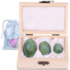 Green Hellu Jade Yoni Eggs – Predrilled Jade Egg Set of 3