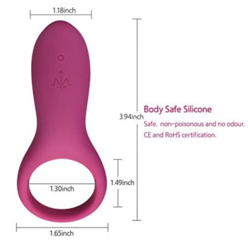 IMO Full Silicone Vibrating Cock Ring dimensions