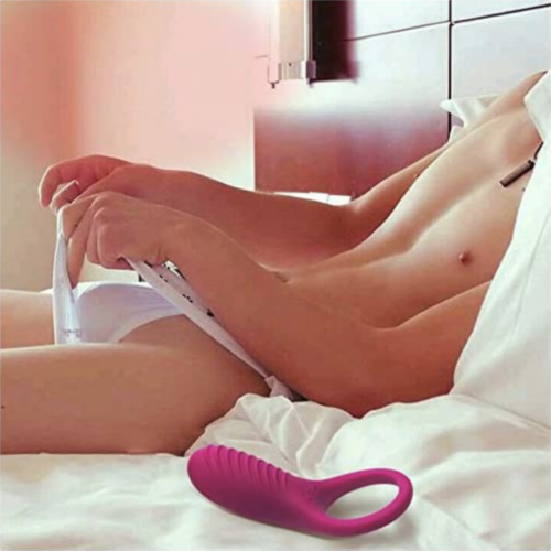 IMO Full Silicone Vibrating Cock Ring in use