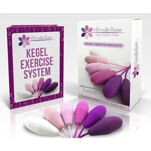 Intimate Rose Kegel Exercise Weights with box