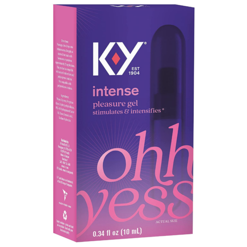 K-Y Intense Pleasure Gel 0.34 oz new box side