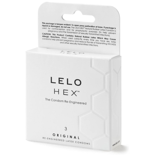 LELO HEX Original Latex Condoms 3 Pack box