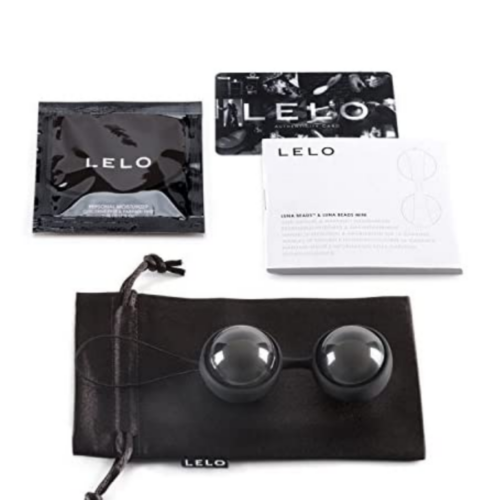 LELO Luna Beads Noir Luxury Ben Wa Balls box contents