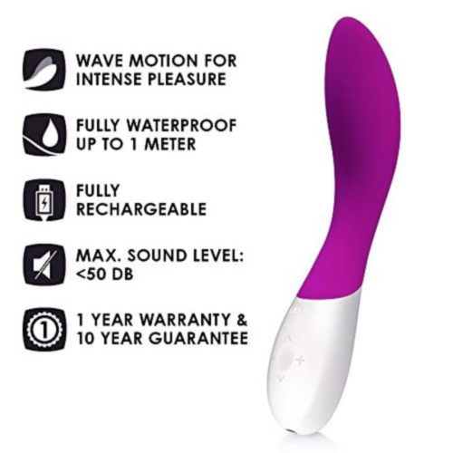 LELO Mona Wave Deep Rose G-Spot Massage Vibrator specs
