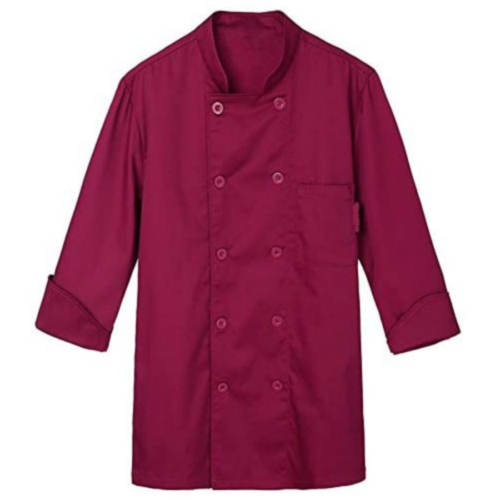 Long Sleeve Unisex Chef Coat Uniform red