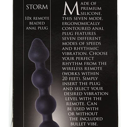 Master Series 7 Speed Silicone Beaded Anal Vibrator label