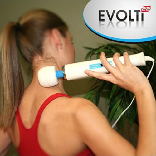 Multi-Speed Corded Electric Wand Massager in use