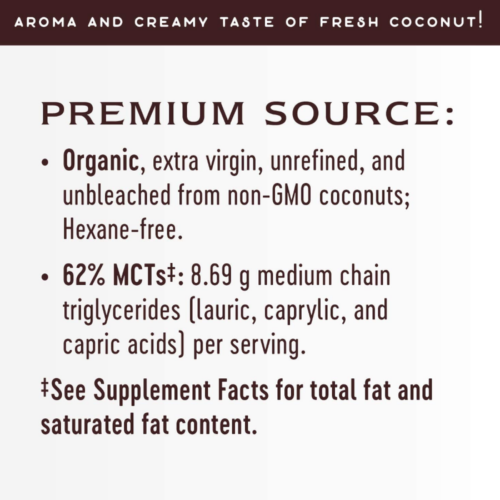 Nature's Way Organic Extra Virgin Coconut Oil premium source