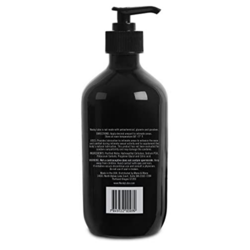 Nooky Lube Natural Water Based Lube bottle back