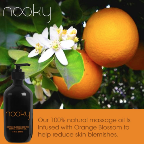 Nooky Orange Blossom Massage Oil 16oz 100% natural
