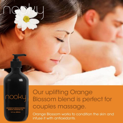 Nooky Orange Blossom Massage Oil 16oz for couples massage
