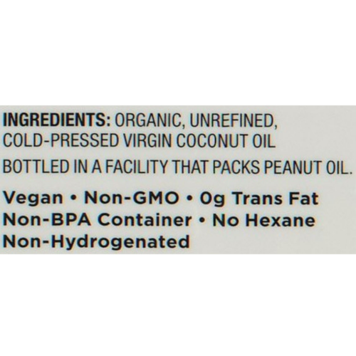 Nutiva Organic Cold-Pressed Virgin Coconut Oil ingredients