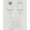 Obsessive Lelia Chemise with Thong size chart