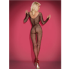 Obsessive Long Sleeved Crotchless Bodystocking N109 black back