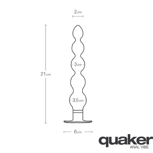 Quaker Anal Vibe Vibrator dimensions
