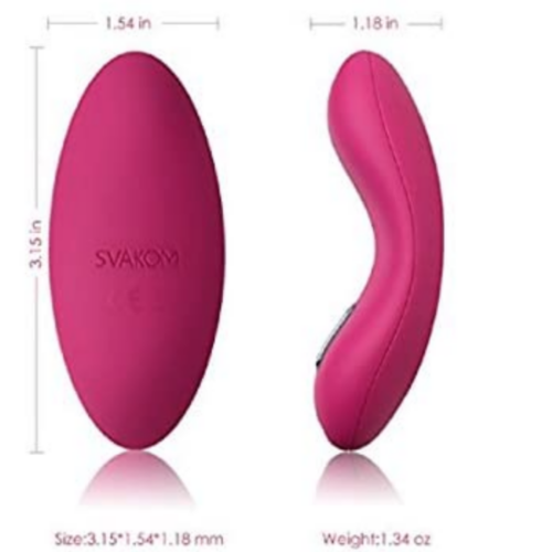 SVAKOM Echo Tongue Shaped Vibrator dimensions