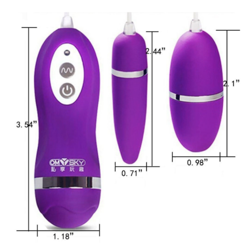 Sexbaby 10-Frequency Double Eggs Vibrator dimensions