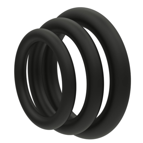 Super Soft Black Cock Ring Set
