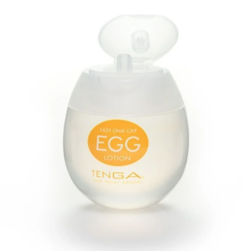TENGA Easy Beat Egg Lotion Personal Lubricant open lid