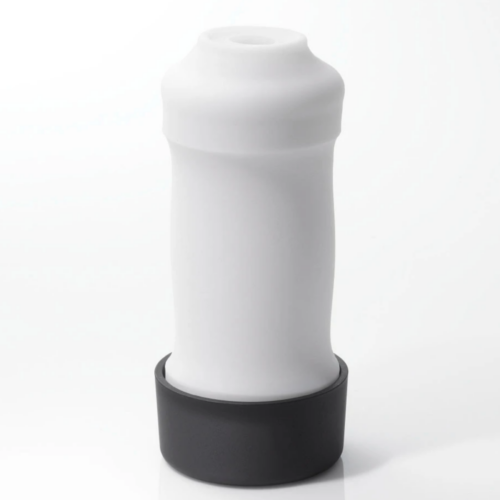 TENGA SPIRAL 3D Sleeve Male Masturbator inside out on stand