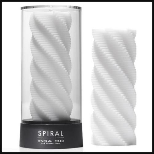 TENGA SPIRAL 3D Sleeve Male Masturbator boxed and unboxed
