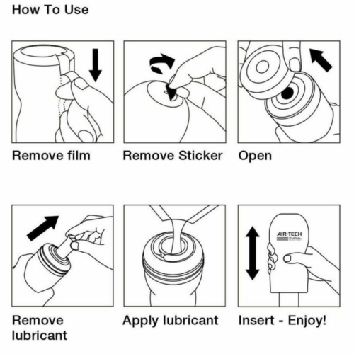 Tenga Air Tech Reusable Vacuum Cup Regular - how to use
