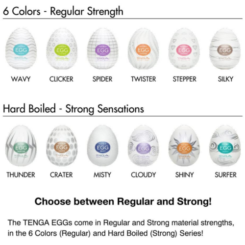 Tenga Easy Beat Eggs - regular vs strong sensations
