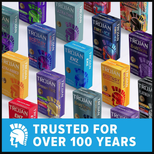 Trojan Extended Pleasure Condoms with Climax Control Lubricant 100 years