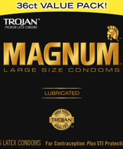 Trojan Magnum Large Size Condoms 36 Count front