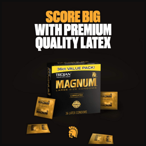 Trojan Magnum Large Size Condoms 36 Count latex