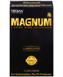Trojan Magnum Large Size Lubricated Condoms 12 Count