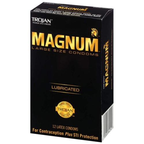 Trojan Magnum Large Size Lubricated Condoms 12 Count right