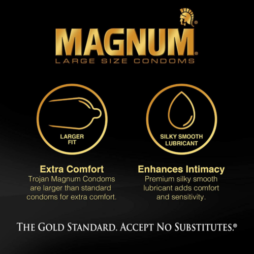 Trojan Magnum XL Lubricated Condoms extra comfort