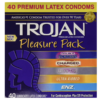 Trojan Pleasure Pack Premium Latex Condoms 40 Count