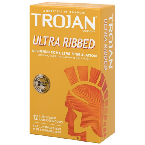 Trojan Stimulations Ultra Ribbed Lubricated Condoms