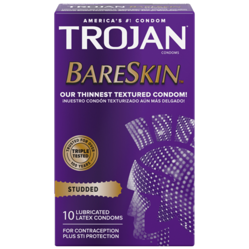 Trojan Studded Bareskin Lubricated Condoms