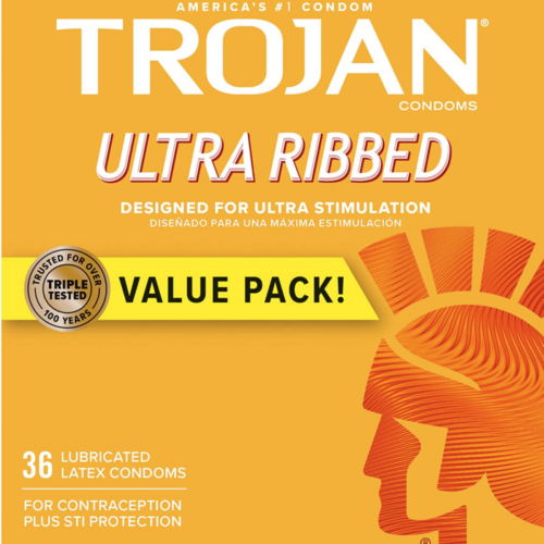 Trojan Ultra Ribbed Lubricated Condoms