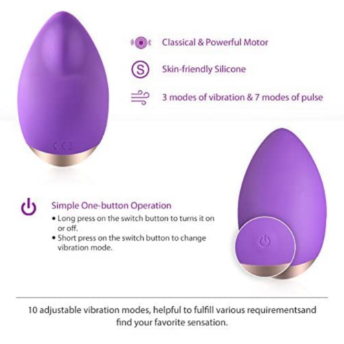 Utimi 10-Speed Love Egg Vibrator Purple features
