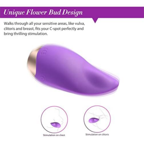 Utimi 10-Speed Love Egg Vibrator Purple flower bud design
