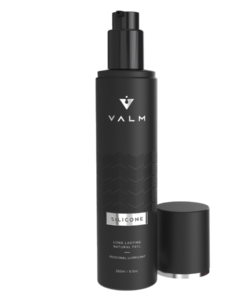 Valm Silicone Based Personal Lubricant lid off