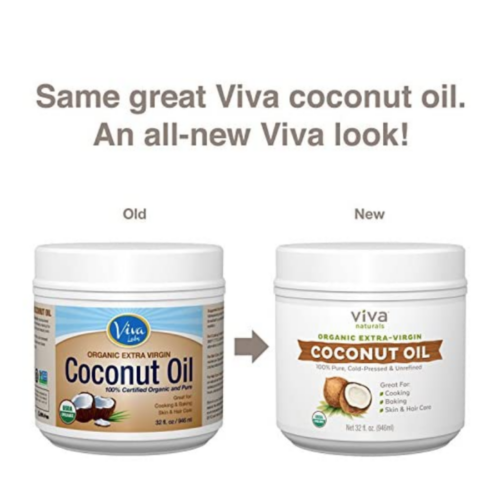 Viva Naturals Organic Extra Virgin Coconut Oil 32 Ounce design change