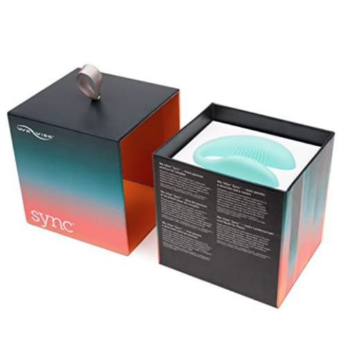 We-Vibe Sync Adjustable Couples Vibrator Aqua in box