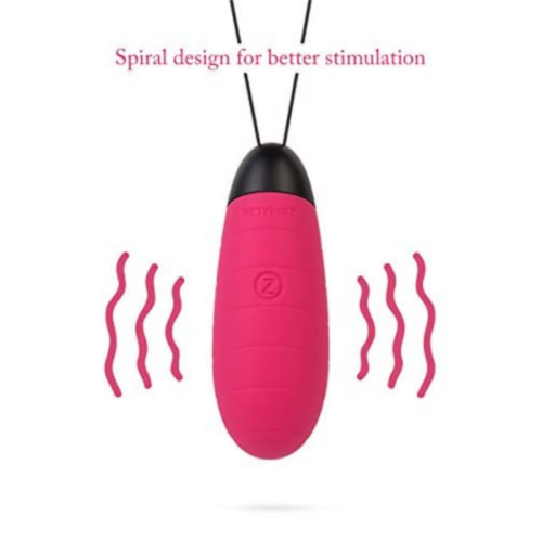 ZEMALIA Doris Remote Control Vibrating Silicone Bullet Egg spiral design